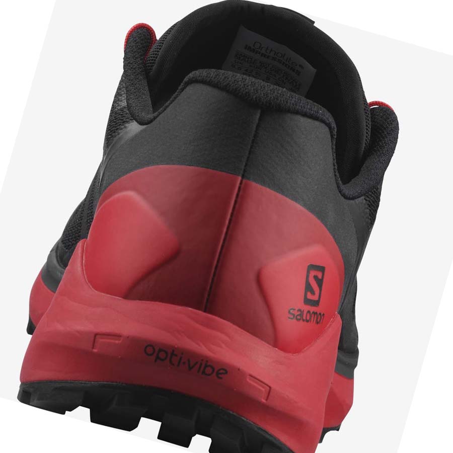 Salomon SENSE RIDE 4 Erkek Patika Koşu Ayakkabısı Siyah Kırmızı | TR 3492UZG